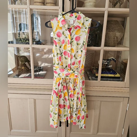 Cynthia Rowley Linen Blend Summer Dress - Picture 2 of 10